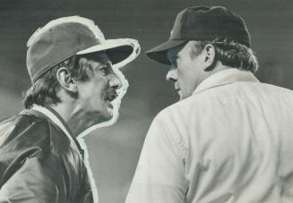 Say what? Oakland manager Billy Martin had a few choice words to exchange with umpire Bill Kunkel at Exhibition Stadium last night after the latter ha(...)