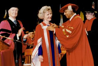 Susan Mann is installed as president at fall convocation ceremonies at York University yesterday