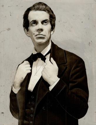 Raymond Massey, above, as the clean-shaven Lincoln of his days in Illinois before he went to the White House as president