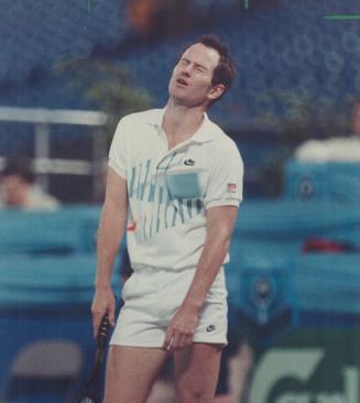 Better defeat: John McEnroe's face says it all after Ivan Lendl overpowers him in straight sets, 6-3, 6-2, under the SkyDome yesterday