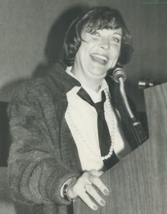 Barbara McDougall: Minister of state for finance drew a big laugh as critic of her own speech