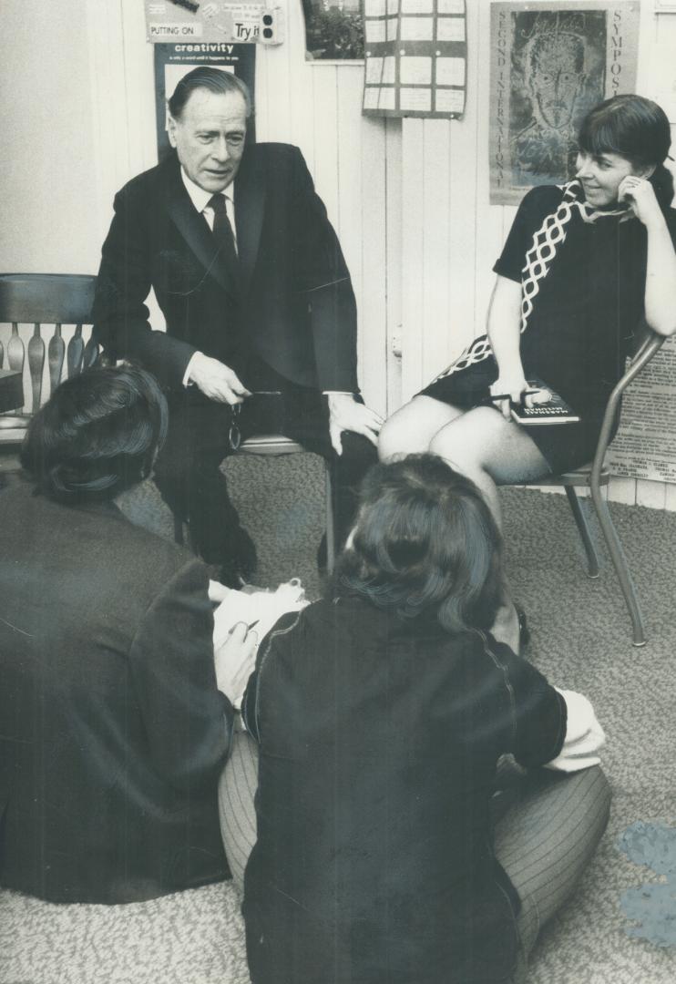 The medium of the message, communications expert Marshall McLuhan talks with mrs