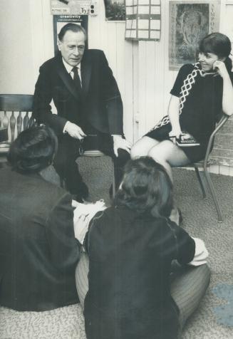 The medium of the message, communications expert Marshall McLuhan talks with mrs