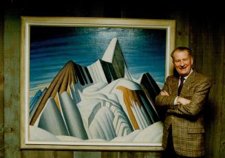 Silver Anniversary: Robert McMichael with one of Lawren Harris' classic canvas, Mount Robson, painted in 1929, at the gallery in Kleinburg which is celebrating its 25th anniversary