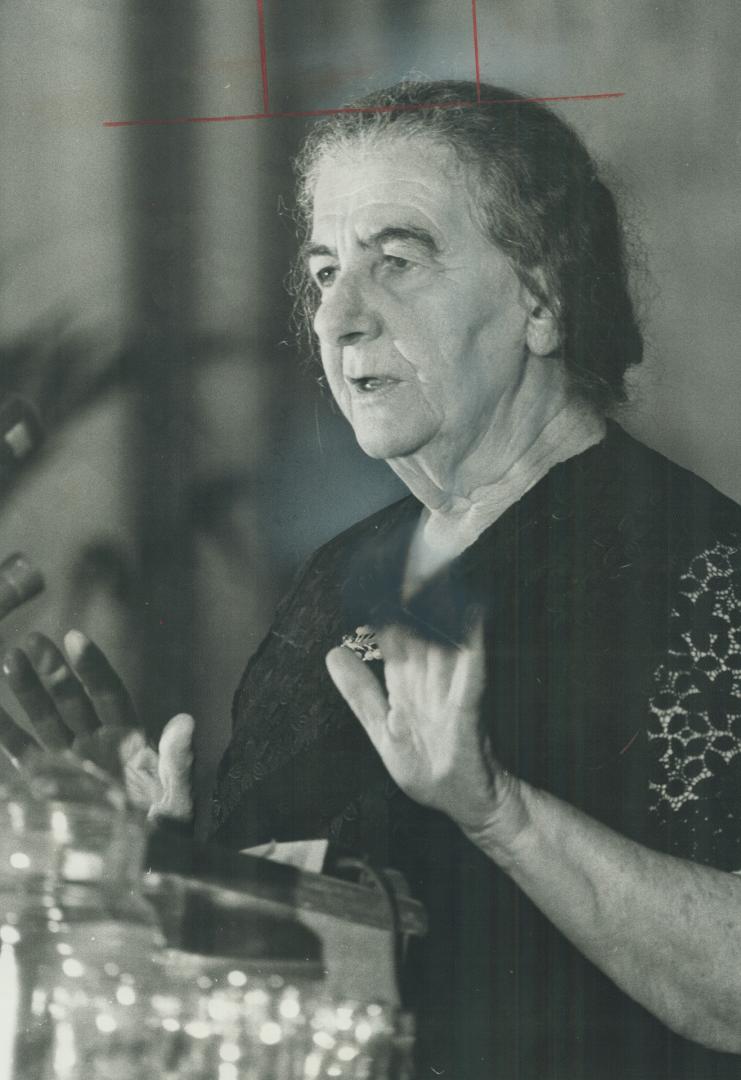 Golda Meir. 'This is our duty'