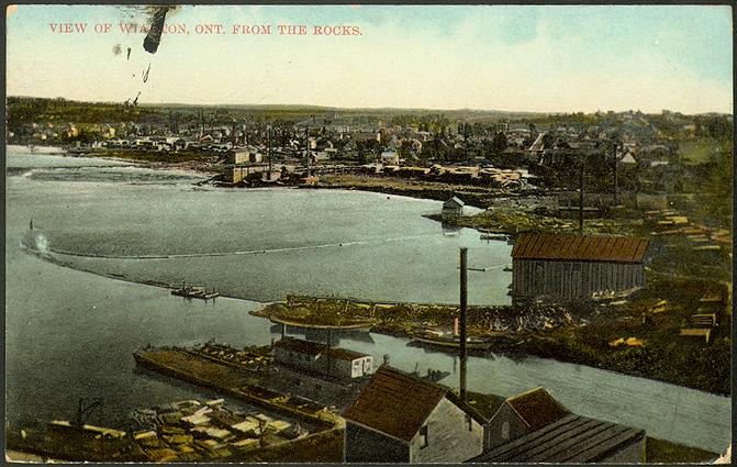 View of Wiarton, Ont. from the Rocks.