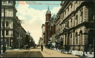 Adelaide Street East, showing General Post Office, Toronto, Canada