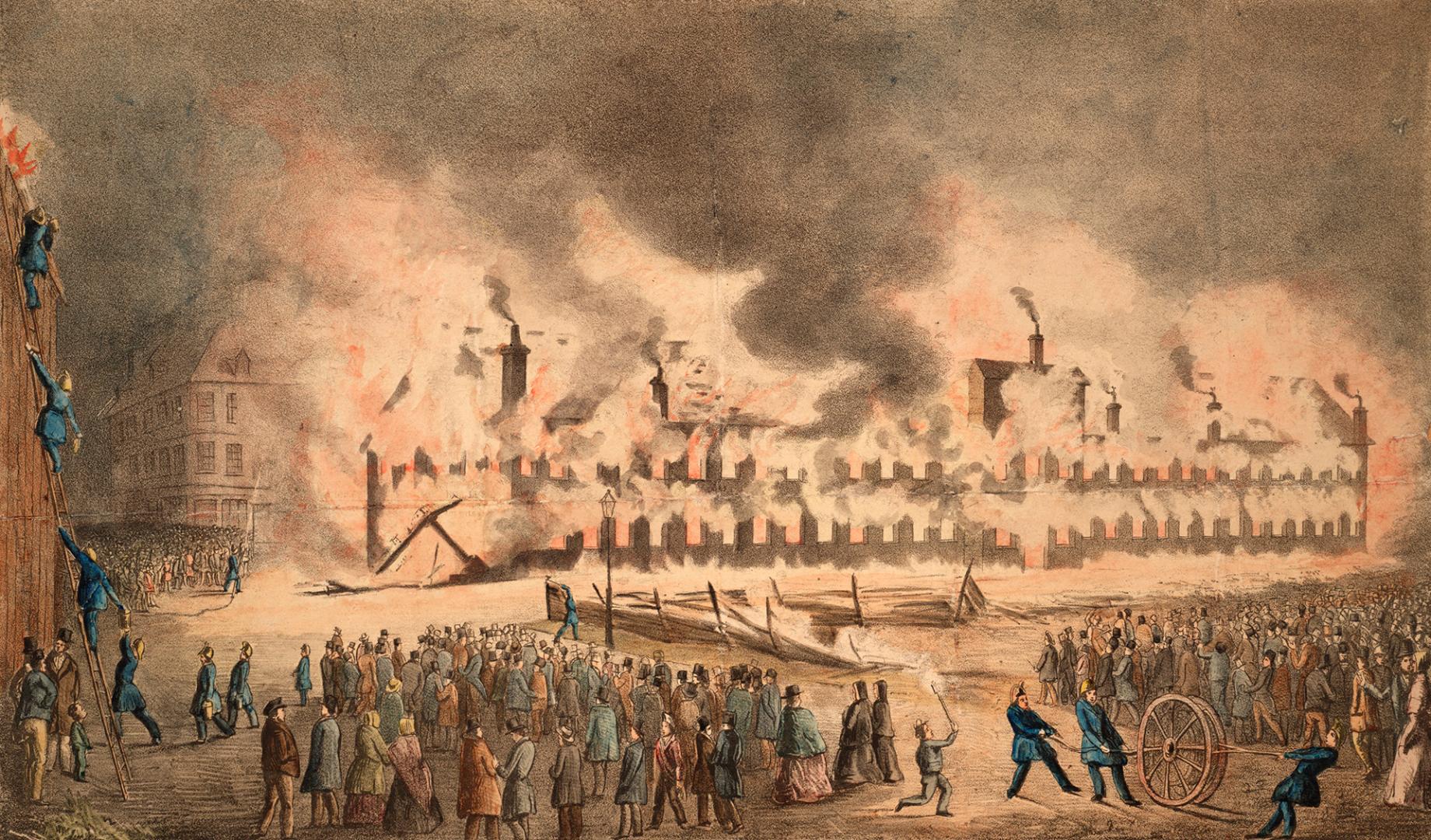 Destruction of the Parliament House, Montreal, April 25th, 1849