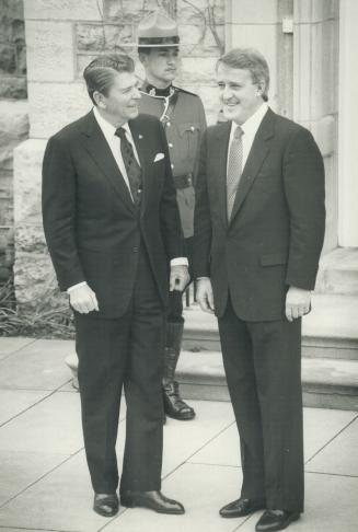 Brian Mulroney with Ronald Reagan