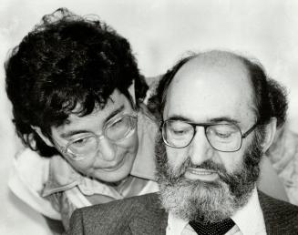 Announcing plans: Dr. Henry Morgentaler, backed by Judy Rebick of the Ontario Coalition for Abortion Clinics, announces plans to open Toronto's first (...)