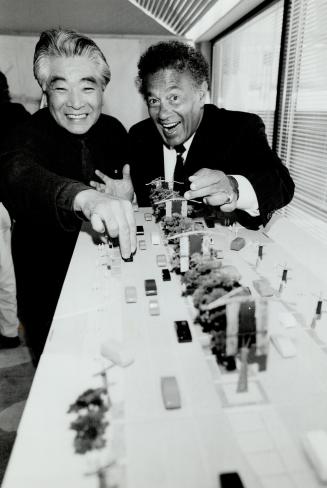 New look, Architect Raymond Moriyama showed North York Mayor Mel Lastman his plans for the city's downtown core last week. The $5-million, 5-year proj(...)