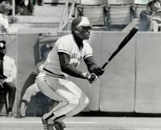 Walking tall: Rookie Lloyd Moseby's three hits drove in four runs in the Blue Jays' 9-6 win over the Yankees