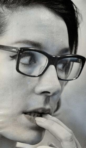 Singer Nana Mouskouri. Are the glasses a show-business gimmick?
