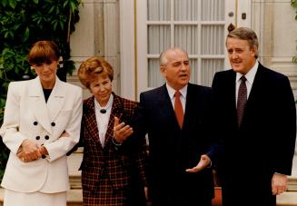 International affairs: Raisa and Mikhail Gorbachev visited with the Mulroneys in 1990
