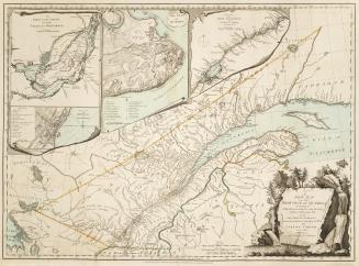 A new and map of the province of Québec according to the Royal Proclamation, of the 7th of October 1763, from the French surveys connected with those (...)