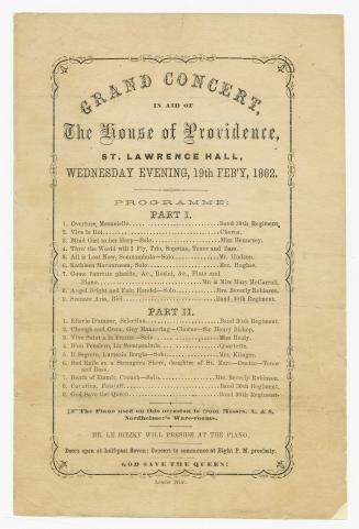 Grand concert, in aid to the House of Providence, St