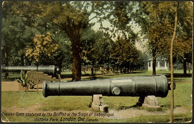 Russian Guns captured by the British at the Siege of Sebastopol, Victoria Park, London, Ontario, Canada