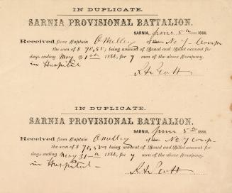 [Form] In duplicate : Sarnia Provisional Battalion