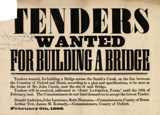 Tenders wanted for building a bridge