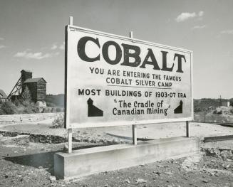 Sign at Cobalt, Ontario