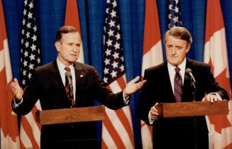 Brian Mulroney with George Bush