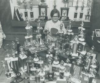 Violetta Nesukaitis added five more trophies to her already impressive collection of 200, won in table tennis