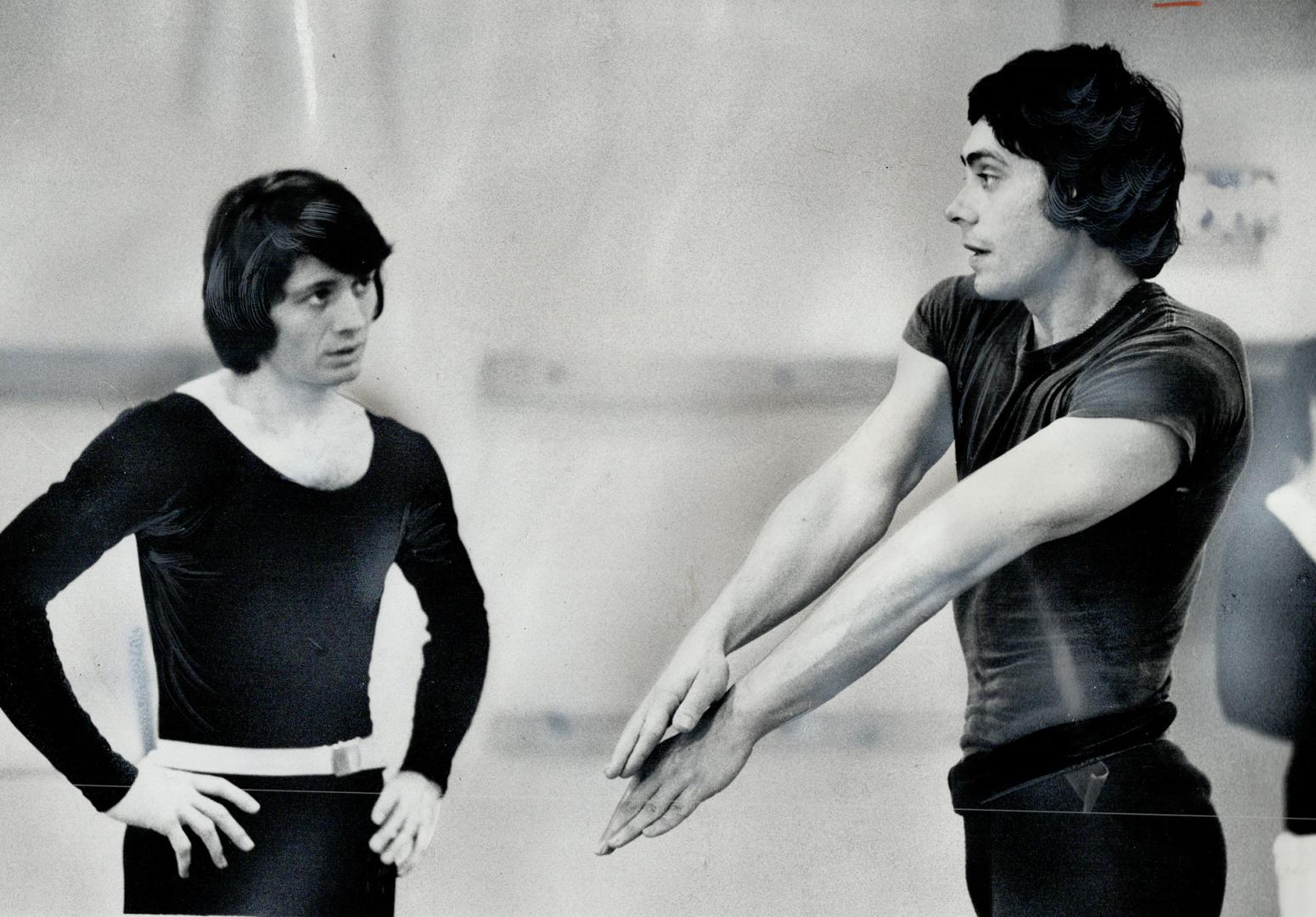 Choreographer John Neumeier (right), working with the National Ballet's Sergiu Stafanschi, is just 31 years old