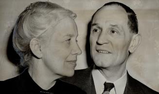 Hitler's personal prisoner Dr. Martin Niemoeller, shown with his wife, told overflow congregation at Yorkminster Baptist church Sunday the Church can (...)