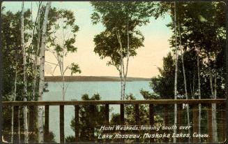 Hotel Waskada, looking south over Lake Rosseau, Muskoka Lakes, Canada