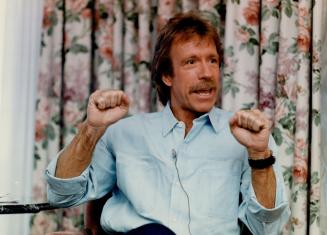 Women are beginning to notice him, Chuck Norris was in town to promote his new movie
