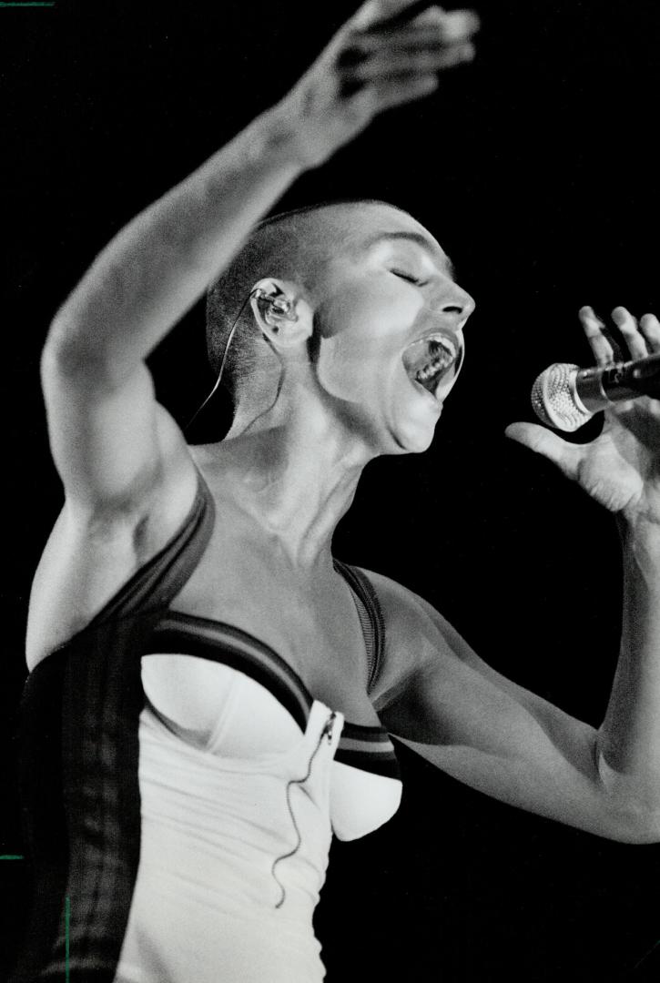 Raw Emotion, Irish singer Sinead O'Connor's 90-minute stint at the CNE Grandstand last night flew bravely in the face of the current elaborate style of pop performance
