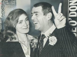 Tony O'Donohue and wife Aldona celebrate his narrow aldermanic victory
