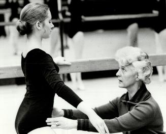 Betty Oliphant, ballet teacher and principal national Ballet school with student