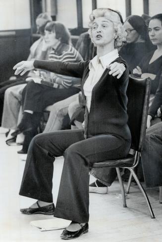 School Principal Betty Oliphant, a former associate director of the National Ballet of Canada, conducts one of the classes. school is in five renovated houses and a former church