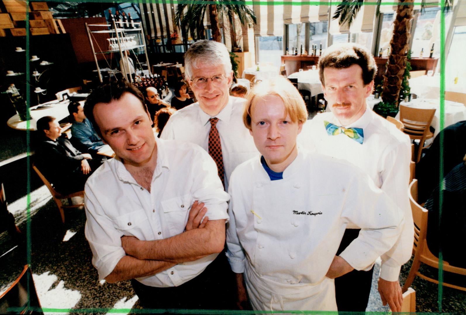 The restaurateur team of Michael Bonacini, left, Peter Oliver, Martin Kouprie and Peter Geary are eating up incentives from landlords eager for sueccessful restaurants to attract other tenants