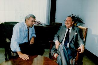 Jacques Parizeau with David Peterson