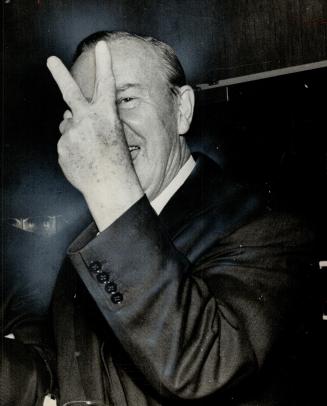 Pearson gives the victory sign