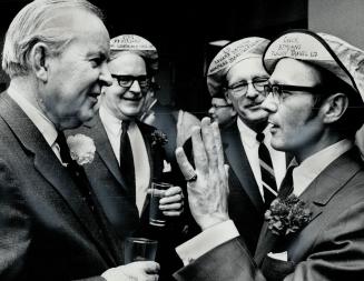 Mike's view, Former prime minister Lester Pearson chats with members of the Toronto Board of Trade last night