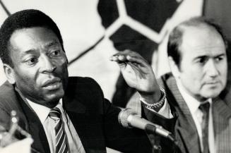 Making a pitch, Soccer immortal Pele says today's under-16 soccer final between Nigeria and the Soviet Union should continue the fantastic level of play he has noted in the earlier rounds
