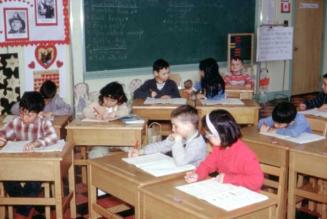 Children working in class