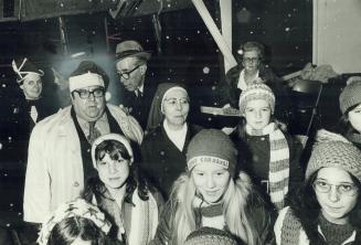 Joe Piccininni. Alderman in Santa hat