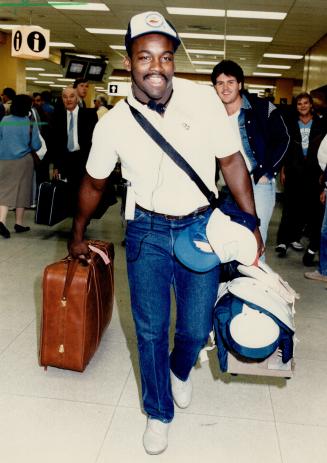 Argos' new linebacker. Willie Pless, who set a Big Eight record for career tackles at the University of Kansas, arrived at Pearson International Airport yesterday en route to Argo camp in Guelph