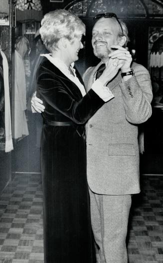 Actress Elaine Stritch dances with director-producer Harold Prince at an after-the-show party following the opening of Company at the Royal Alexandra last night