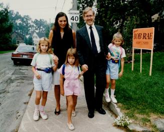 Campaigning family style, When NDP leader Bob Rae hit the campaign trail last summer, he had no inkling voters would make him premier of the province.(...)