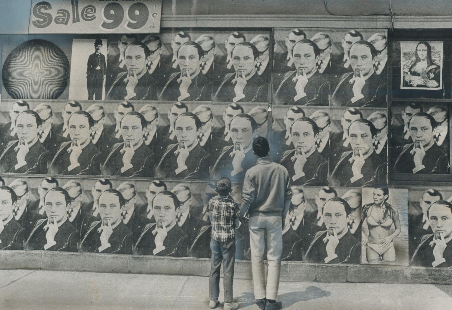 The Trudeau image ... in an overwhelming majority. Apprently afflicted with acute Trudeaumania, owner of this record, poster and variety shop on Granb(...)