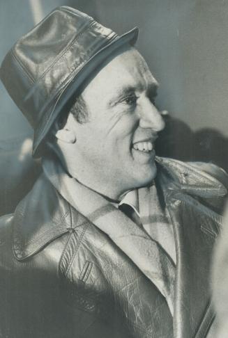 Most colorful candidate for the Liberal leadership, Pierre Elliott Trudeau sports youthful-looking leather hats and jackets, but was coy about telling(...)