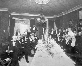 Saturday Club, dinner at Frederick Brigden Sr's house, 103 Rose Avenue, Toronto, Ontario