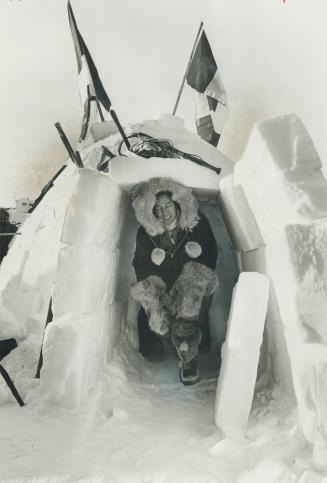 A crack on the head when he was emerging from an igloo at Repulse Bay, N