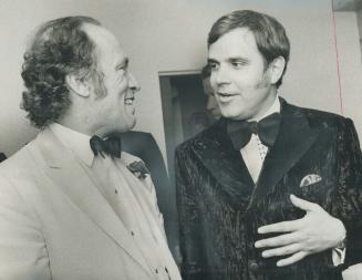 The person and impersonator compare notes last night at the Royal York Hotel after comedian Rich Little (right) did impersonation of Prime Minister Pi(...)