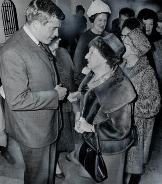 Consumer Affairs Minister John Turner is a big hit with the ladies during his campaign for leadership of Liberal party